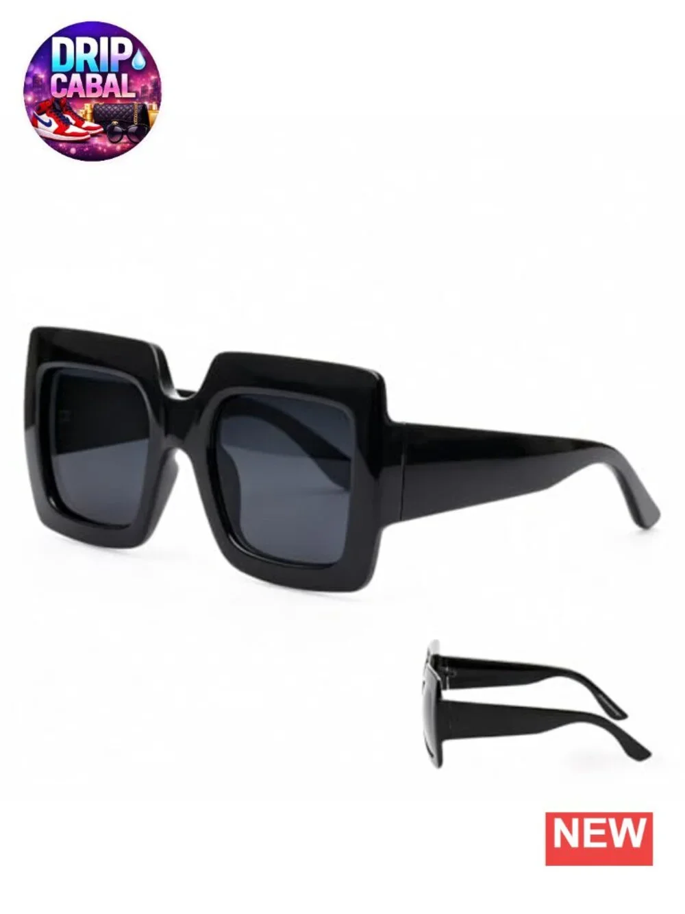 Oversized Square Sunglasses for Women, Retro UV Protection, Lightweight